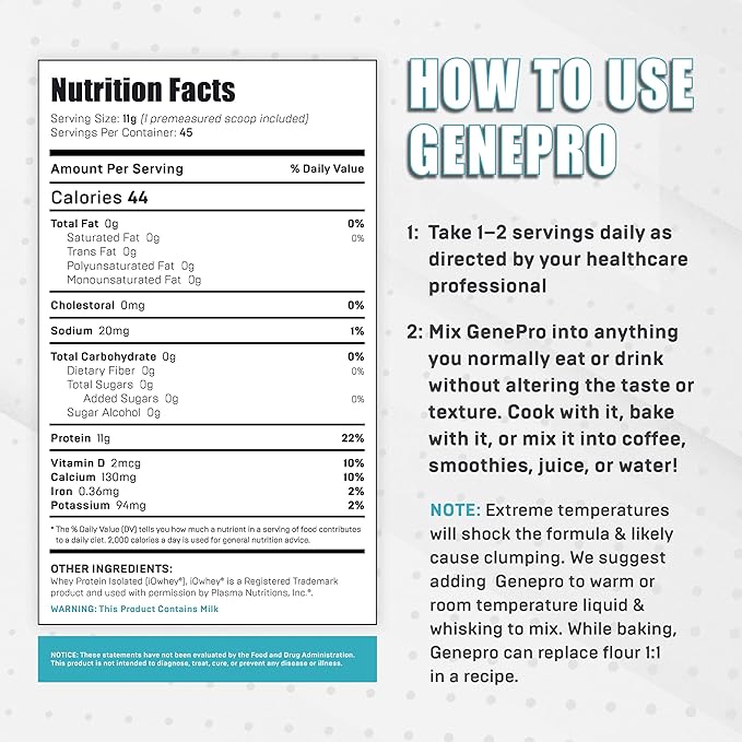 Unflavored Protein Powder - New Formula - Lactose-Free Gluten-Free &amp Non-GMO Whey Isolate Supplement Shake (3rd Generation 45 Servings)