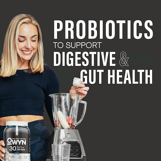 OWYN Only What You Need Pro Elite Vanilla Flavored Protein Powder 32g Protein 0g Sugar 4g Fiber High Protein Dairy Free Gluten Free Plant Based Protein Powder 2.9LB