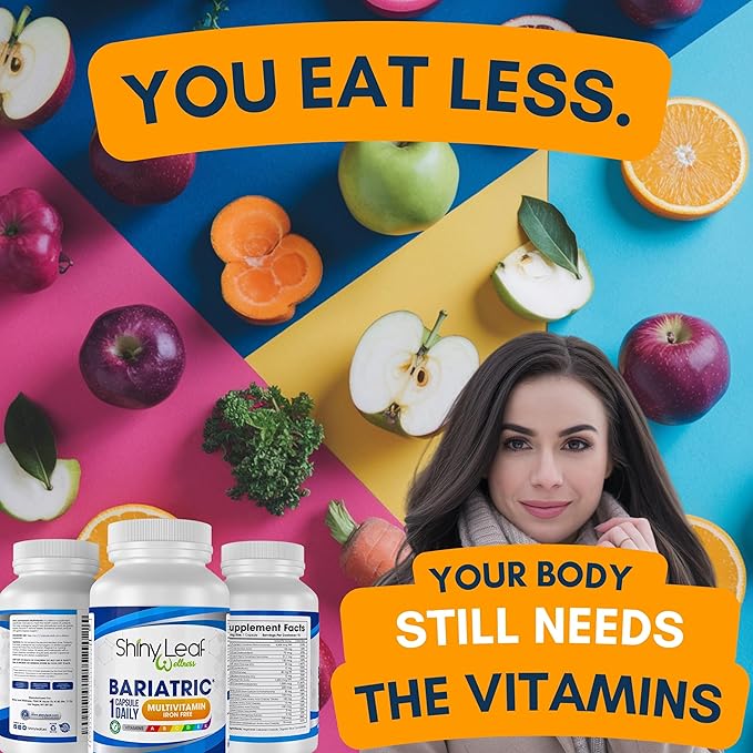 Bariatric Multivitamin Iron-Free and DHT Blocker Shampoo and Conditioner Hair Loss Shampoo and Conditioner for Women and Men