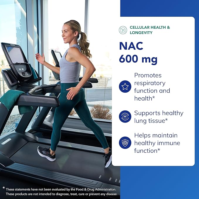 Pure Encapsulations NAC 600 mg - N-Acetyl Cysteine NAC Supplement for Lung Health &amp Immune Support Liver Support &amp Antioxidants* - with Freeform N-Acetyl-L-Cysteine - 90 Capsules