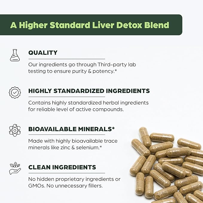 Sandhu's Liver Cleanse Detox &amp Repair Support Capsules with Milk Thistle &amp Dandelion Root | Herbal Supplement Pills for Liver Health | for Men &amp Women | Made in USA | Viral on Tiktok | 70