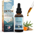 HerbEra New York Herbal Detox Blend - USDA Organic Extract Made in USA | Immune &amp Liver Support Liquid Drops | Dandelion Root Eleuthero Milk Thistle Rhodiola Turmeric | 2 fl oz