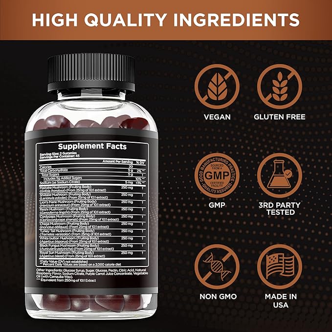 EFFECTIVE NUTRA Mushroom Gummies &amp Milk Thistle Gummies