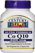 21st Century Co Q10 400 mg Veg Capsules 30 Count