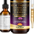 Organic Milk Thistle Extract Liquid for Liver Cleanse Detox &amp Repair Silymarin Milk Thistle Drops Supplement with Dandelion &amp Artichoke for Liver Support Vegan Alcohol-Free 2 FL OZ