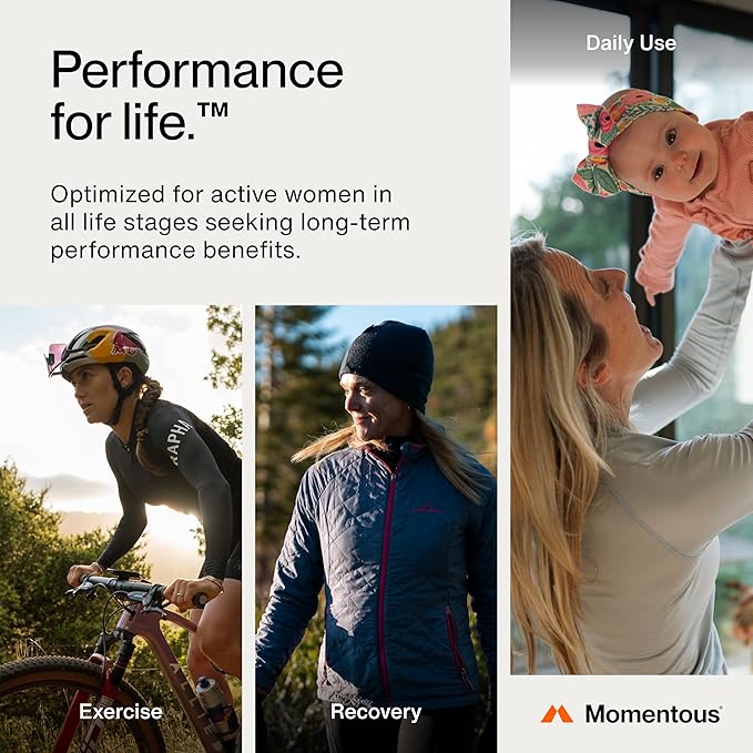 Momentous The Women's Three Bundle - Iron+ Calcium &amp Vitamin D3 (2000 IU) - 3 Critical Nutrients for All Women in 1 Daily Supplement System - NSF Certified for Sport - Gluten-Free - 60 Servings
