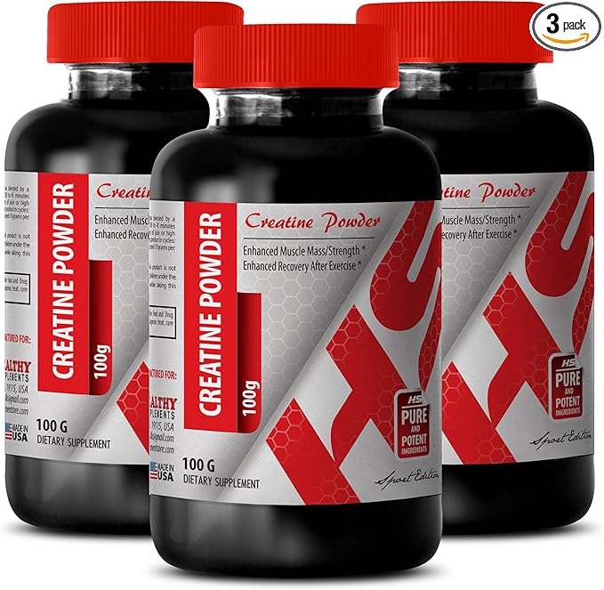 Creatine Pills for Men - CREATINE Powder 100G - Promote Weight gain (3 Bottles)