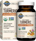 Garden of Life Organics Extra Strength Turmeric Inflammatory Response 120 Tablets-100Mg Curcumin (95% Curcuminoids) Black Pepper Probiotics Organic Non-GMO Vegan Gluten Free Herbal Supplement