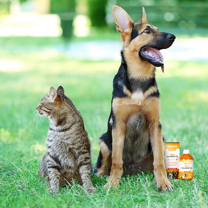 Wild Salmon Oil for Dogs – Pure Omega-3 Liquid Topper with EPA &amp DHA to Support Healthy Skin Shiny Coat Joint Comfort Heart Function &amp Overall Daily Vitality (250ml)