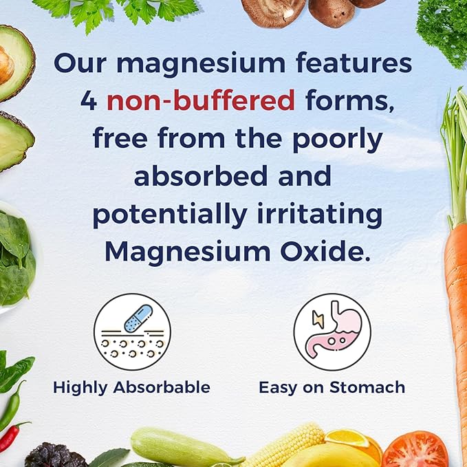 Vitalitown Magnesium Complex Supplement 500mg and Vitamin C Complex 1000mg
