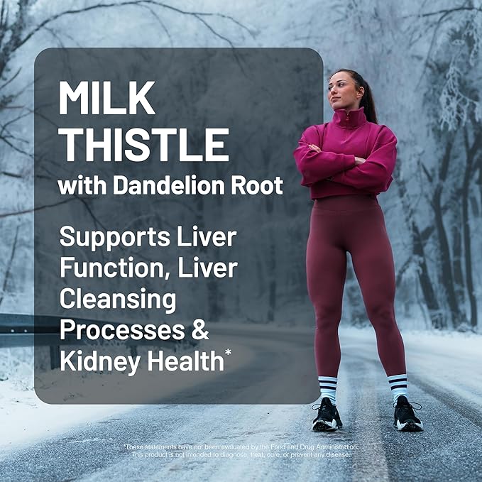 NatureWise [1] Milk Thistle + Dandelion Root - Vegan Non-GMO 60 Capsules[60-Day Supply] + (Pack of 2) Turmeric Curcumin 500mg + Bioperine Black Pepper - 30 Softgels[30-Day Supply]