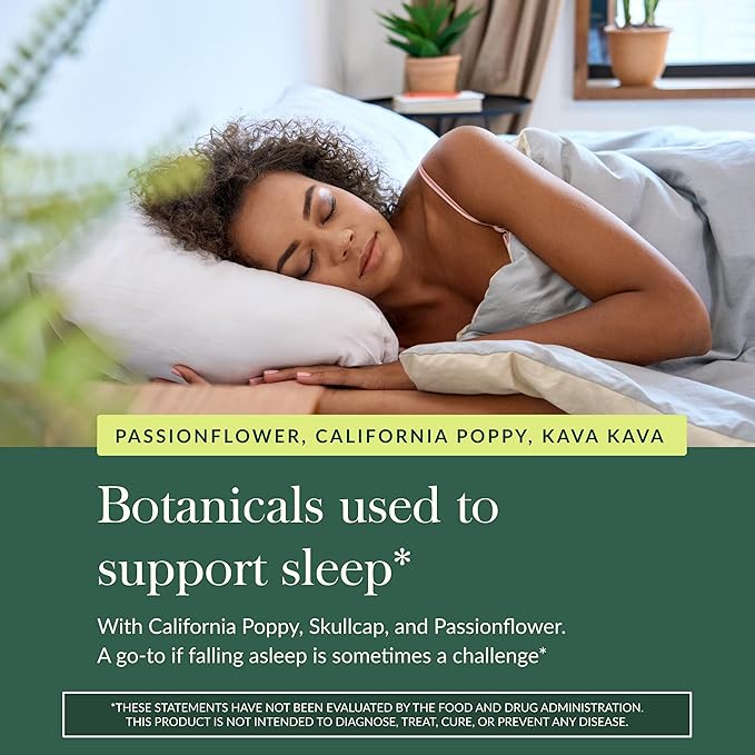 Gaia Herbs Sound Sleep - Sleep Support Supplement - Herbal Plant-Powered Support for Calm &amp Relaxation* - Valerian Root Passionflower &amp More - 60 Vegan Liquid Phyto-Capsules (20 Servings)