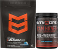 MTN OPS Magnum Clear Blue Raspberry Coconut &amp Cam Hanes Keep Hammering Series Preworkout