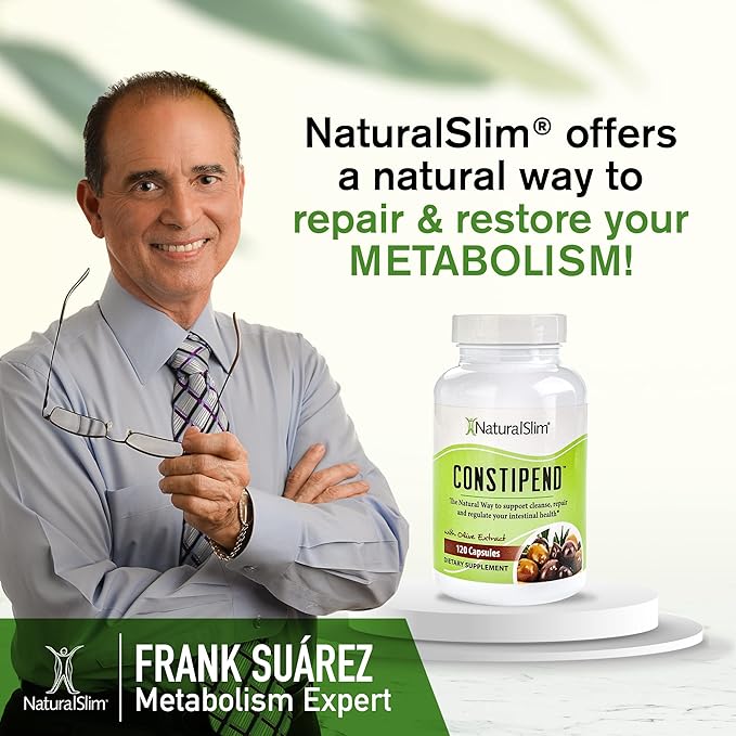 Naturalslim Magnesium Oxide - Constipend for Constipation Relief Colon Cleanser &amp Stool Softeners for Women &amp Men with Magnesium Citrate Aspartate &amp Olive Extract - 120 Vegetable Capsul