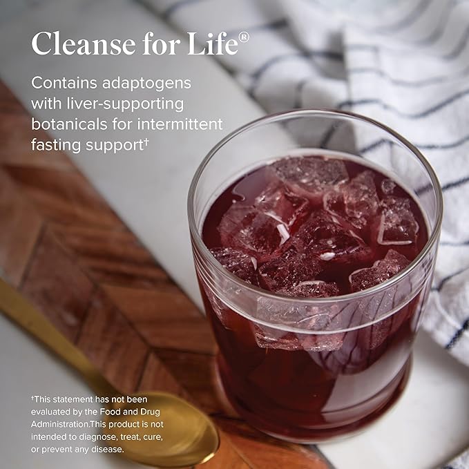 Isagenix Cleanse for Life - Powder Supplement for Cleanse Drink with No Laxatives or Diuretics - Support Metabolism with Vitamin B12 &amp Niacin - Natural Rich Berry -3.4 Oz (16 Servings)