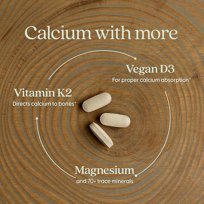 New Chapter Calcium Supplement - Bone Strength Plant-Based USDA Organic Calcium with Magnesium Vitamin D3+K2 for Bone Health &amp Joint Mobility Heart Support 905 mg dose - 270 Slim Tablets