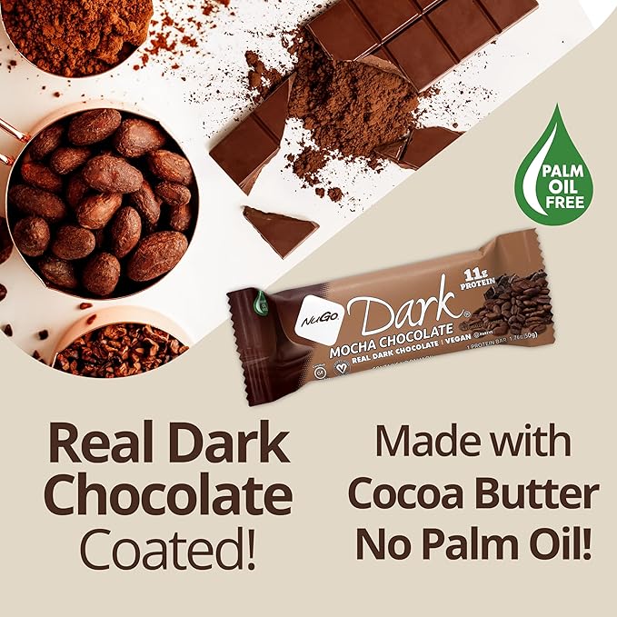 NuGo Dark Chocolate Pretzel and Sea Salt 12g Protein Bar Vegan Gluten Free Non-GMO Kosher Pareve 24 Count