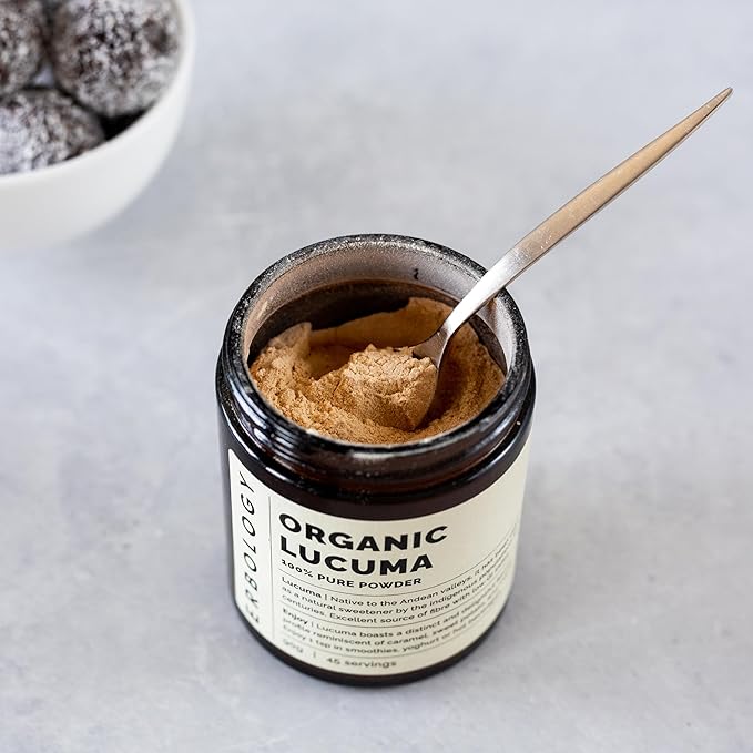 Erbology Organic Lucuma Powder 3.2 oz - 45 Servings - Gut Health Support - Low Glycemic Index - Sustainably Sourced Straight from Farm in Peru - Small Batch - Vegan - GMO-Free