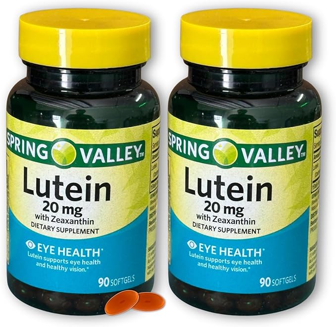 Lutein 20mg- Softgels 30ct (Pack of 2) with Zeaxanthin Boxed by Fusion Shop Store