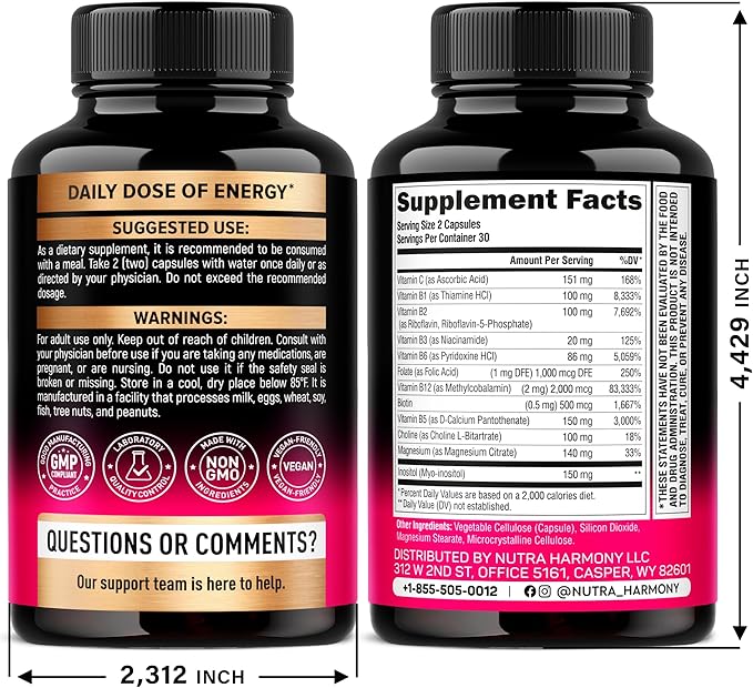NUTRAHARMONY Vitamin B Complex &amp Multivitamins for Women