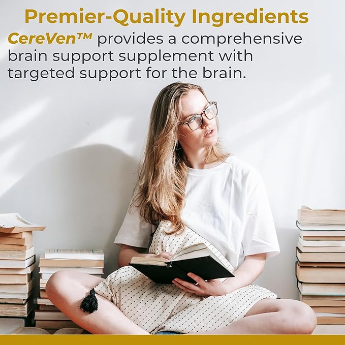 Premier Research Labs CereVen - Herbal Brain Supplement for Memory &amp Focus Featuring Rhodiola Rosea Rhodiola Rosea Supplement for Brain Health Support - 60 Vegetarian Capsules (Pack of 2)