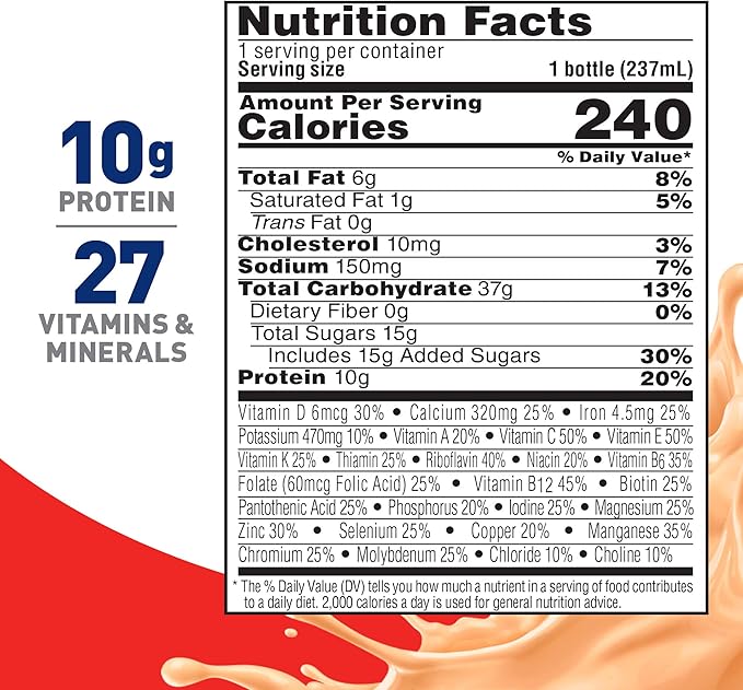 BOOST Original Ready to Drink Nutritional Drinks Peaches &amp Creme 8 Fl Oz (Pack of 24)