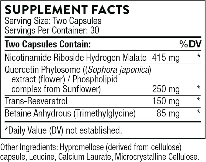 THORNE - ResveraCel (60 Capsules) &amp Memoractiv (60 Capsules) Bundle - Supports Brain Health &amp Healthy Aging - Gluten Dairy &amp Soy-Free