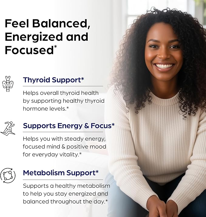 Sandhu's Thyroid Support with Selenium Zinc Iodine L Tyrosine Ashwagandha | Pure Health Supplement for Women &amp Men |70 Count (Pack of 2) 70 Days Supply