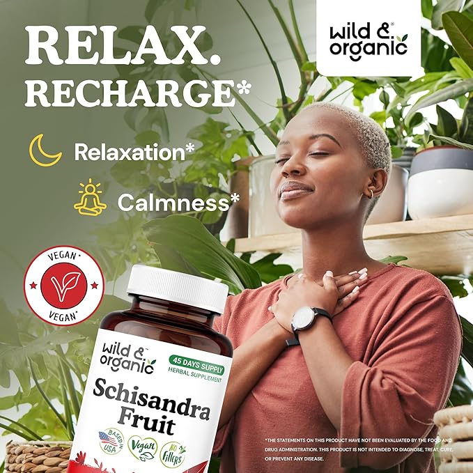 Wild &amp Organic Schisandra 90 Capsules &amp Skullcap 90 Capsules