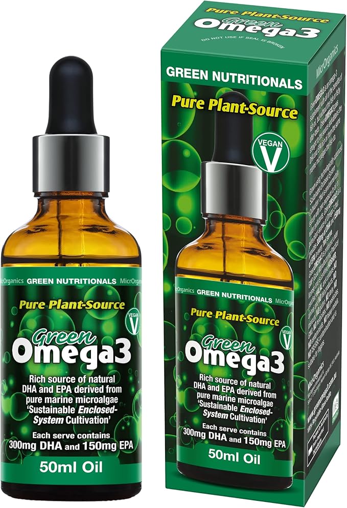 Green Nutritionals Vegan Omega3 50ml Oil - Vegan Vegetarian Kid Pet Friendly