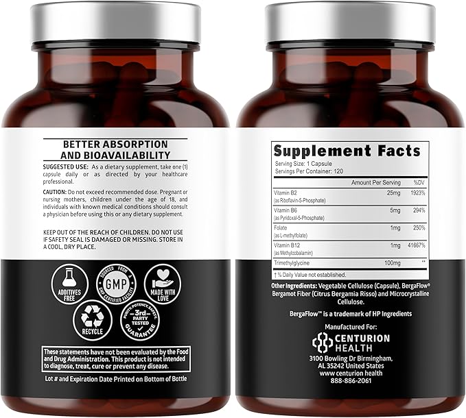 Number One Nutrition Methylated Multivitamin for Women &amp Men Natural Daily Multivitamins with Folate Vitamin B12 Vitamin B2 and B6 Non-GMO Gluten-Free 120 Caps