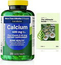 Spring Valley Calcium Plus Vitamin D Tablets Dietary Supplement Bone Health VIT D 20 mcg 600 mg 250 Count + Exclusive VitaMax Vitamin Guide (2 Items)