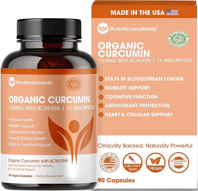 Pure Micronutrients Immunity and Heart Bundle – Organic Resveratrol + Organic Turmeric Curcumin with BCM-95 - Advanced Antioxidant Longevity Support Supplements