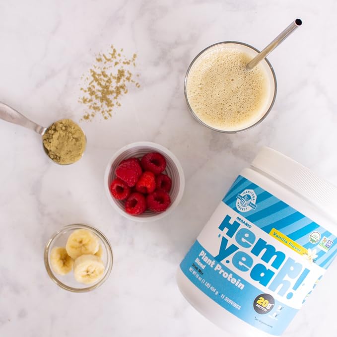 Manitoba Harvest Hemp Yeah Vanilla Protein Powder 454 GR