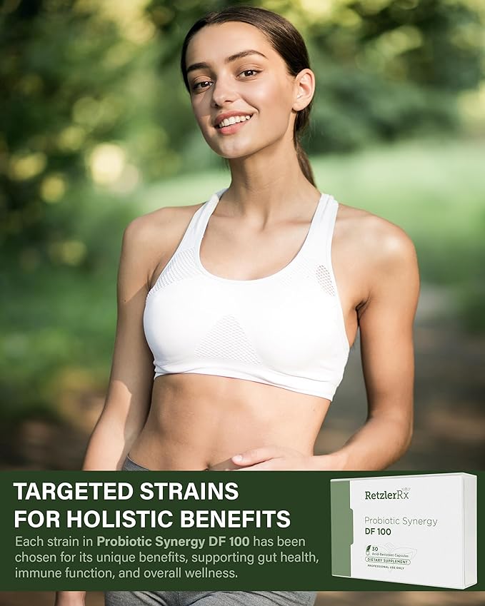 Probiotic Synergy DF 100 Billion CFU - 30 Acid Resistant DRCaps - Lactobacillus Acidophilus La-14 Lactobacillus Plantarum Lp-115 Bifidobacterium Longum Bl-05 HOWARU Bifido HN019