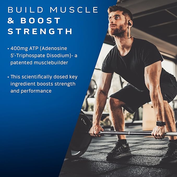 MuscleTech Muscle Builder with 400mg Peak ATP and Platinum Multivitamin with Amino Support Matrix and Vitamin C - Muscle Building and Immune Support Supplement Bundle for Men and Women