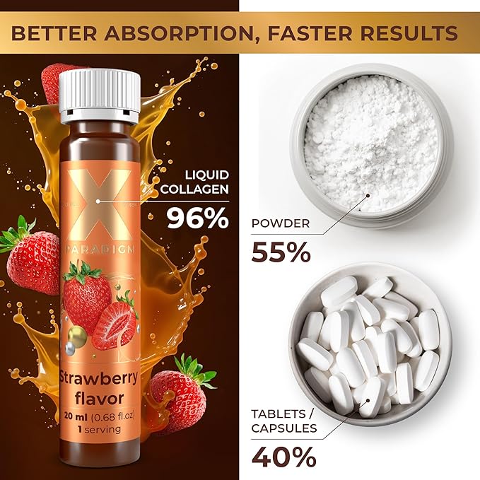 Liquid Collagen Peptides with Biotin &amp Hyaluronic Acid - 3000mg Hydrolyzed Bovine Collagen Type 1 and 3 Biotin 10000mcg Vitamins B5 B6 C &amp E - Liquid Collagen for Women and Men Collagen S
