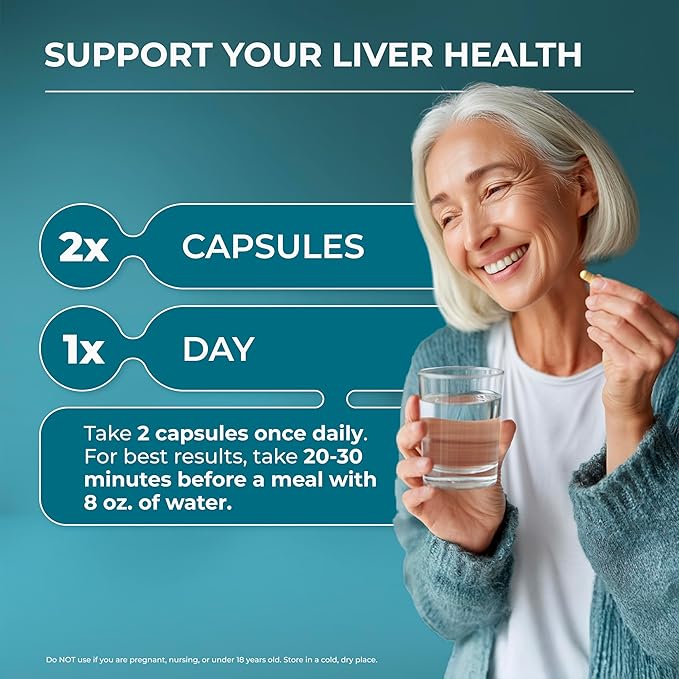 PUREHEALTH RESEARCH Liver Health – Liver Cleanse Detox &amp Repair Support Supplement- with Milk Thistle Turmeric Powder Dandelion Artichoke Beet Root Ginger L Cysteine HCL &amp More - 60 Caps