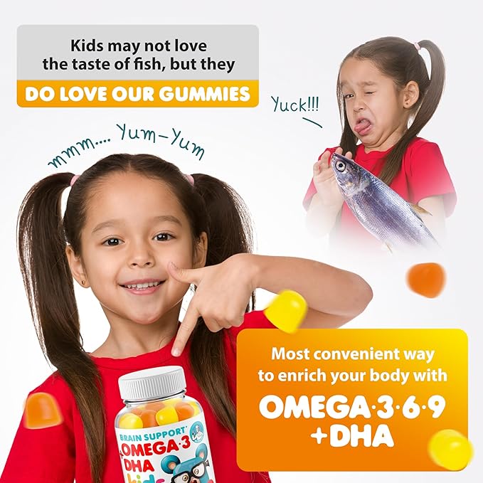 DR. MORITZ Vegan Omega 3 Gummies for Kids and Toddlers (240 Count) Kids Omega 3 Gummies for Brain &amp Heart Health No Fish Oil &amp Gluten Free
