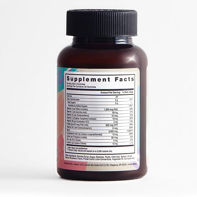 Hair Vitamins | 5000mcg Biotin | Non-GMO Vegetarian | Promotes &amp Strengthens Hair | 1-Month Supply