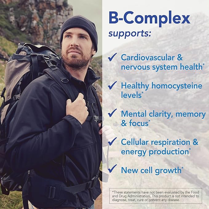 Patient One B-Complex | Supplement to Support Energy and Heart and Brain Health* | Active B Vitamins with Quatrefolic | 120 Capsules