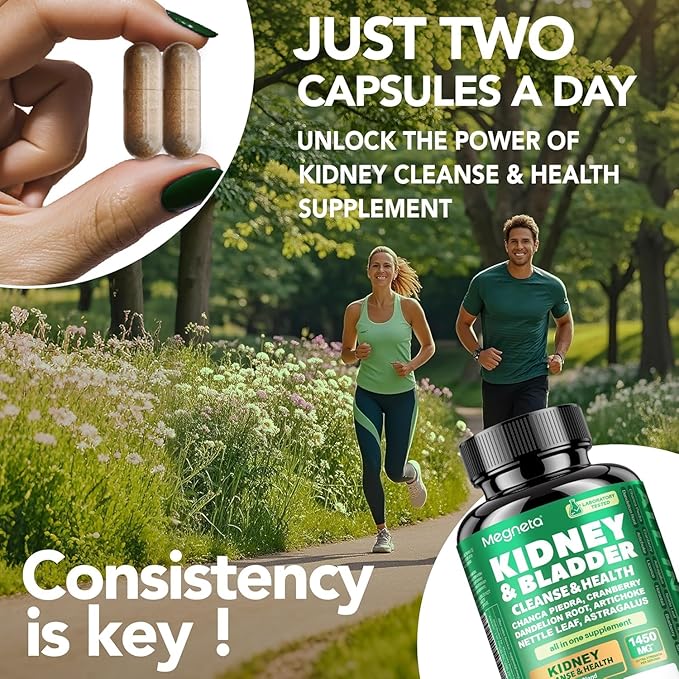 Kidney and Bladder Support Supplement with Cranberry Astragalus Nettle Leaf Artichoke(180 Capsules)