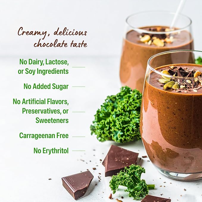 Orgain Organic Vegan Protein Powder + Greens Creamy Chocolate Fudge - 21g Plant Based Protein Gluten Free Dairy &amp Lactose Free Soy Free No Sugar Added Iron &amp Prebiotics for Gut Health -