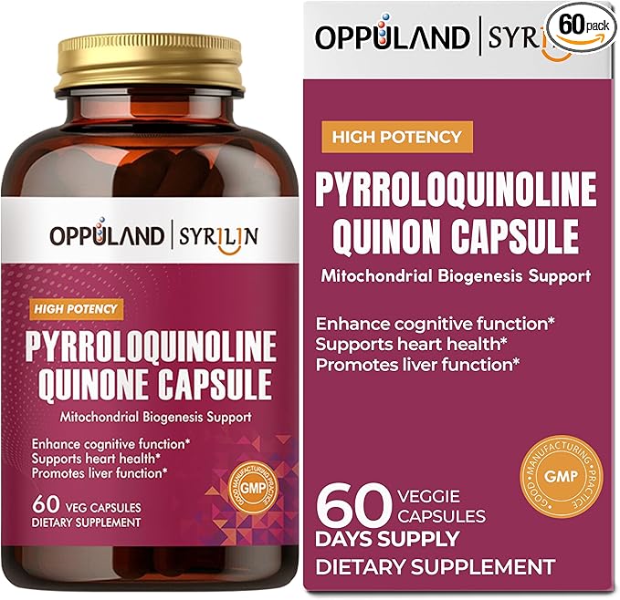 Pyrroloquinoline Quinone-PQQ Supplement 20 mg-Supports Heart Health*-Gluten-FreeNon-GMOVegetarian-60 Veg Capsules