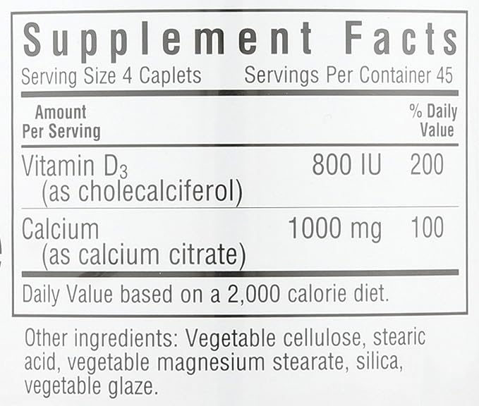 Bluebonnet Nutrition Calcium Citrate Vitamin D3 180 Caps