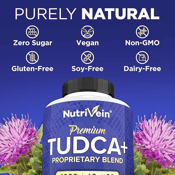 Nutrivein Premium TUDCA Berberine Supplements and Ashwagandha Supplements Bundle: High-Absorption Berberine Complex Ashwagandha Root Extract &amp TUDCA for Detox Vitality &amp Well-Being
