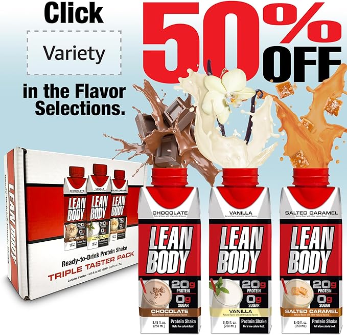 Labrada Lean Body Ready-to-Drink Banana Protein Shake40g ProteinWhey Blend0 SugarGluten Free22 Vitamins &amp Minerals17 Ounce (Recyclable Carton &amp Lid - Pack of 12) LABRADA