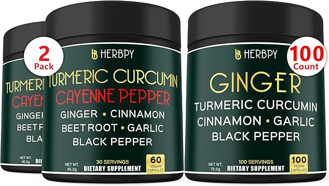 Bundle 7in1 Turmeric Curcumin Supplement &amp 5in1 Ginger Supplement
