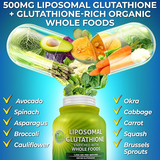 SUPPLEMENTS STUDIO Antioxidant Cellular &amp Immune Support Bundle - Women's Daily Multivitamin 50+ with Organic Superfoods + Liposomal Glutathione 500mg - Vegan Non-GMO Clean Label