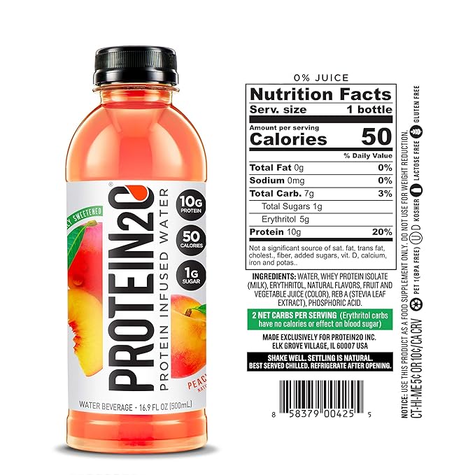 Protein2o Whey Protein Isolate Infused Water Variety Pack (16.9 oz Bottles)